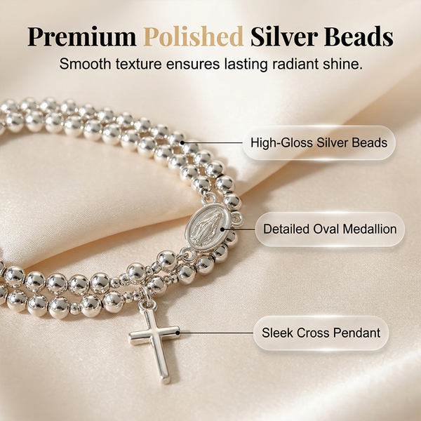 🔥Buy 1 Get 1 Free🔥💖 A Gift for the One You Love 🎁💖Double-Wrap Rosary Beaded Bracelet