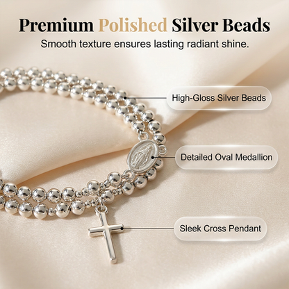 🔥Buy 1 Get 1 Free🔥💖 A Gift for the One You Love 🎁💖Double-Wrap Rosary Beaded Bracelet