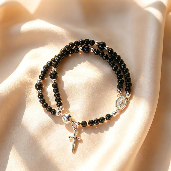 🔥Buy 1 Get 1 Free🔥💖 A Gift for the One You Love 🎁💖Double-Wrap Rosary Beaded Bracelet