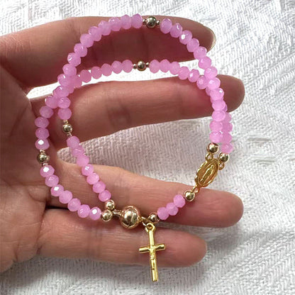 🔥Buy 1 Get 1 Free🔥💖 A Gift for the One You Love 🎁💖Double-Wrap Rosary Beaded Bracelet