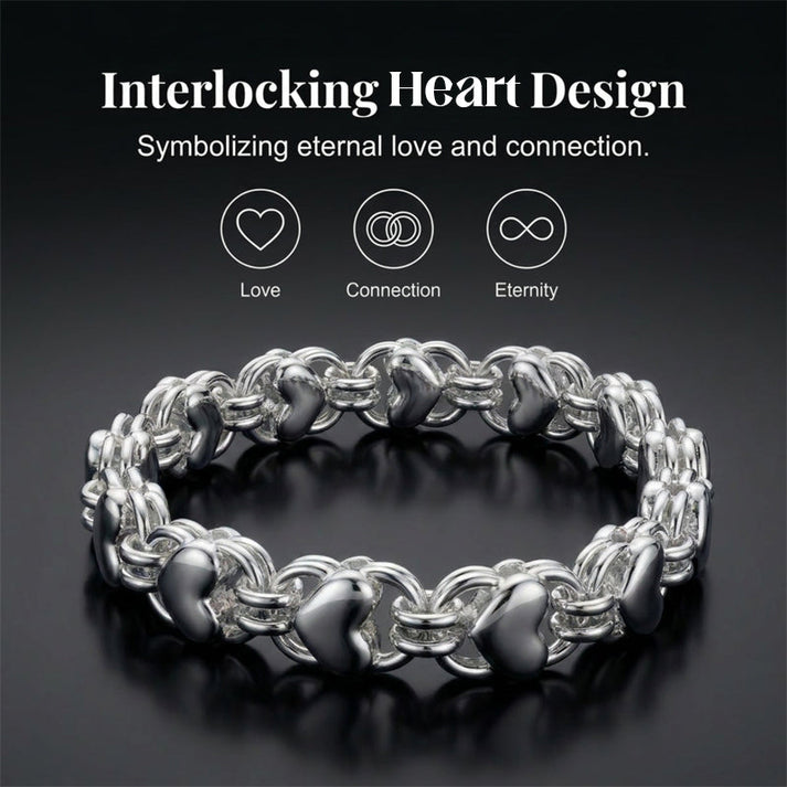 📢Buy 1 Get 1 Free⏰Double Chain Heart Charm Bracelet