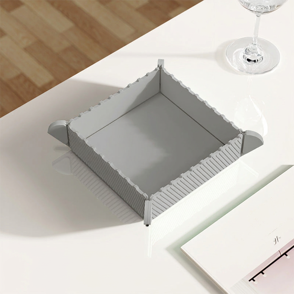 Text-free version of the gray tray product photo